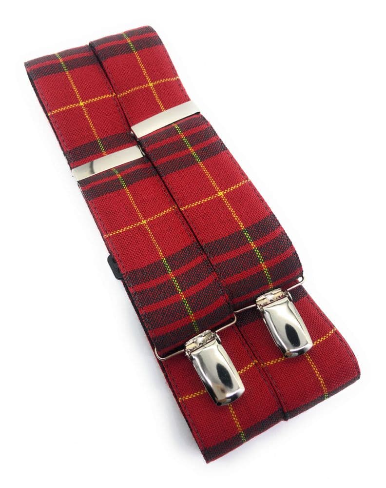 Pure New Wool Cameron Tartan Braces - Made in Scotland