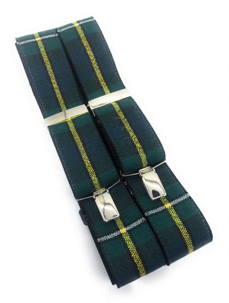 Pure New Wool Campbell of Argyll Tartan Braces - Made in Scotland