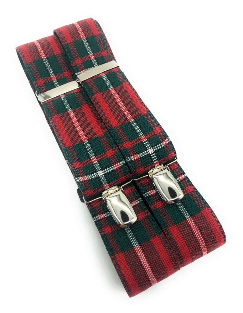 Pure New Wool MacGregor Modern Tartan Braces - Made in Scotland