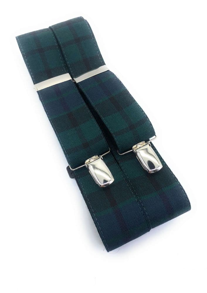 Pure New Wool MacKay Modern Tartan Braces - Made in Scotland