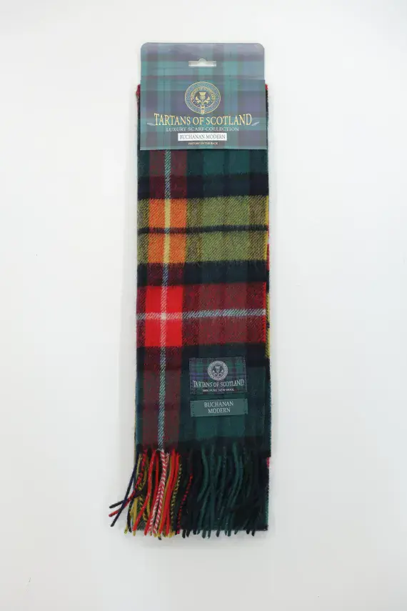 Pure Wool Buchanan Modern Tartan Scarf