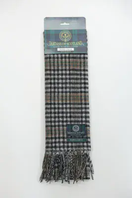 Pure Wool Burns Check Tartan Scarf
