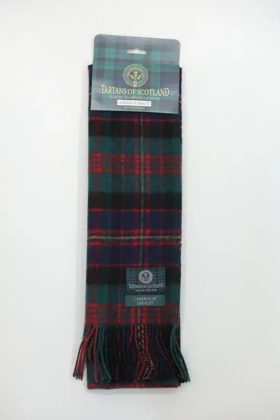 Pure Wool Cameron of Erracht Tartan Scarf