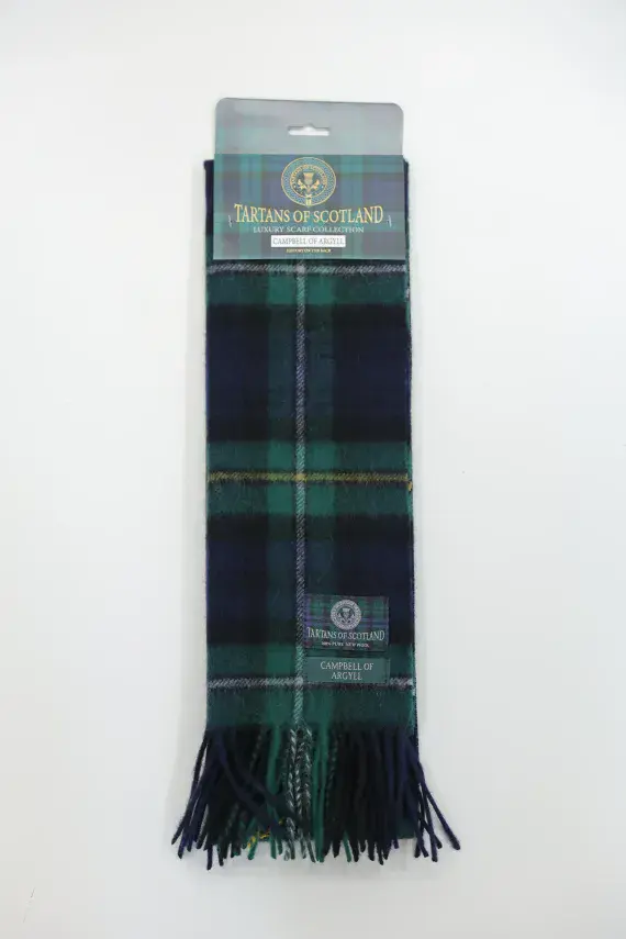 Pure Wool Campbell of Argyll Tartan Scarf