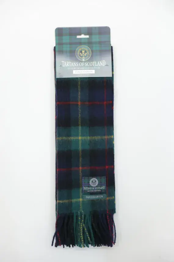 Pure Wool Farquharson Tartan  Scarf