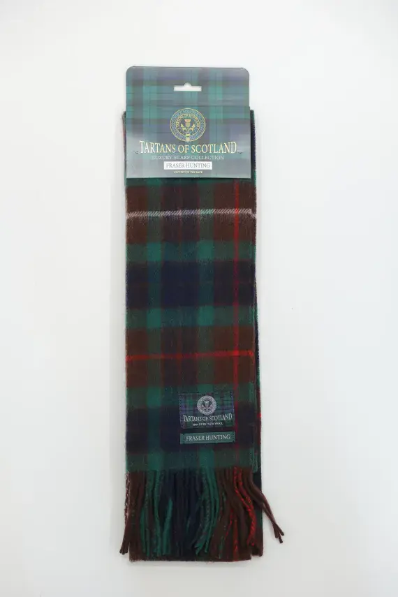 Pure Wool Fraser Hunting Tartan Scarf