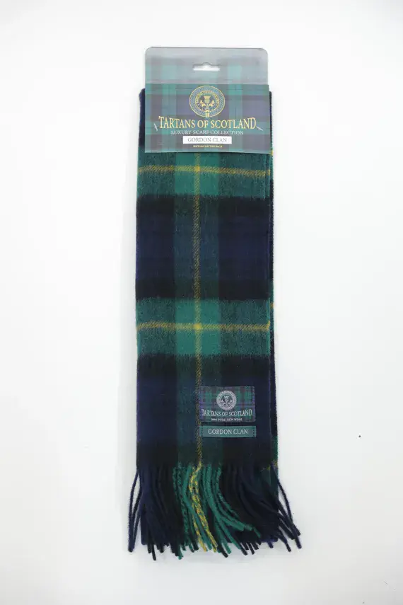 Pure Wool Gordon Tartan Scarf