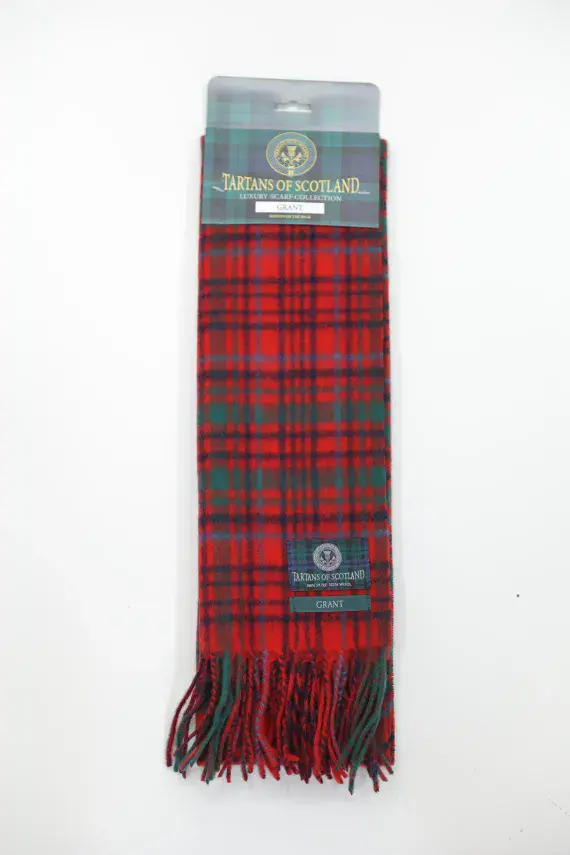 Pure Wool Grant Tartan Scarf