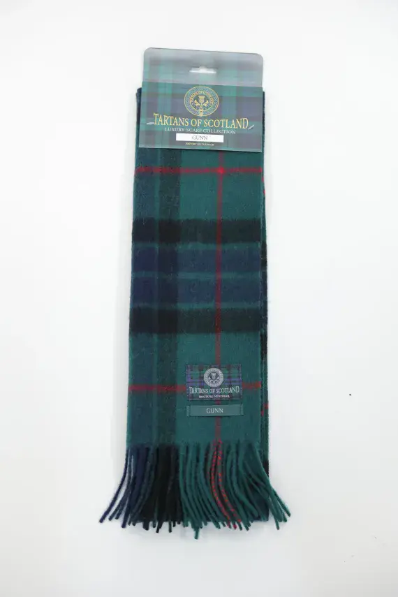 Pure Wool Gunn Modern Tartan Scarf
