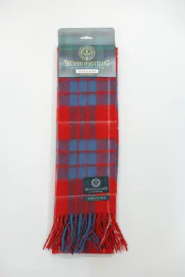 Pure Wool Hamilton Red Tartan Scarf
