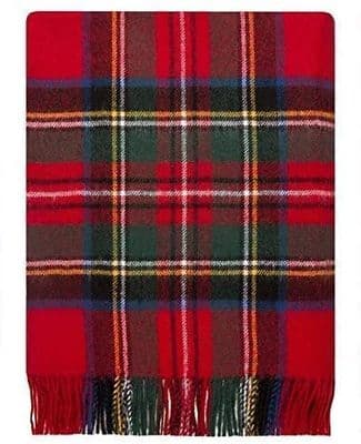Pure Wool Royal Stewart Tartan Travel Blanket | Made in Scotland