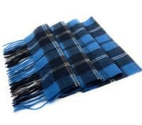 Ramsay Blue Tartan Scarf | Highland Tweed