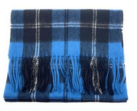 Ramsay Blue Tartan Scarf | Highland Tweed