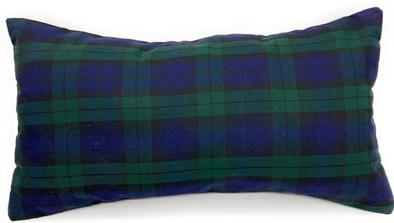 Rectangular Cushion Cover With Envelope Back Black Watch Tartan
