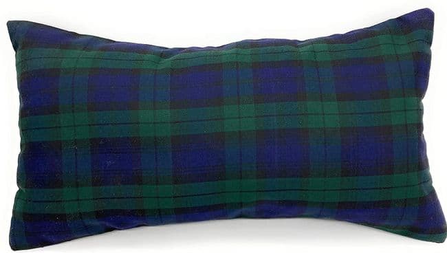 Rectangular Cushion Cover With Envelope Back Black Watch Tartan