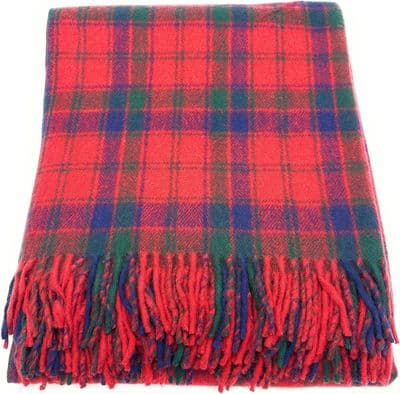 Robertson Red Tartan Wool Blanket