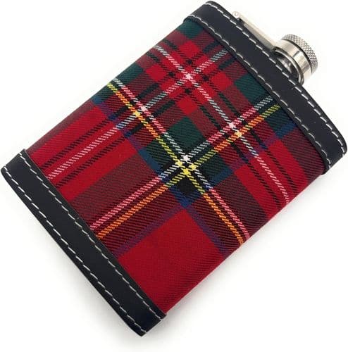 Royal Stewart Tartan 8oz Hip Flask