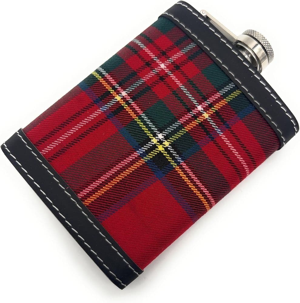 Royal Stewart Tartan 8oz Hip Flask