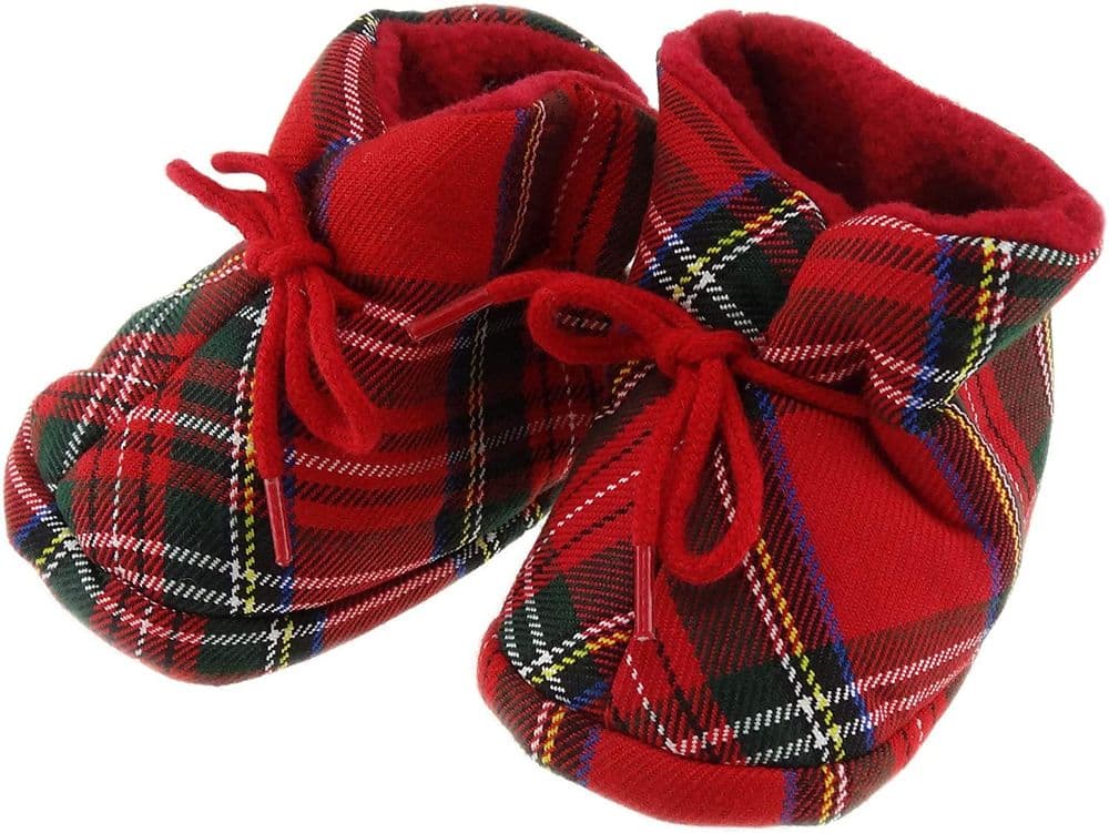 Royal Stewart Tartan Soft Baby Bootees