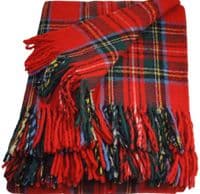 Royal Stewart Tartan Travel Rug | Scottish Wool Blanket
