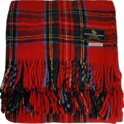 Royal Stewart Tartan Wool Travel Rug | Ingles Buchan of Scotland