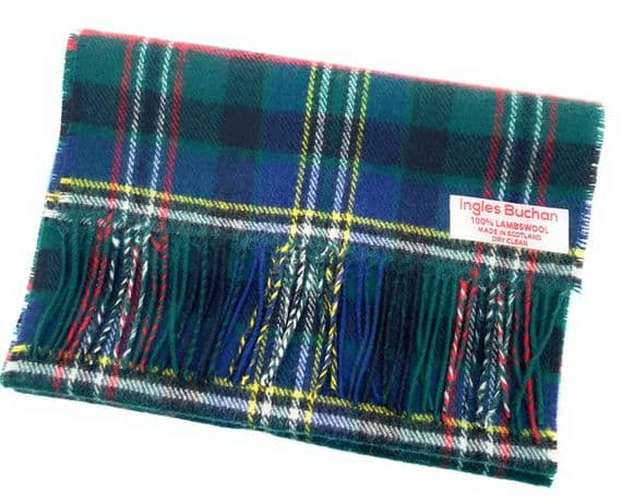 Scott Green Modern Tartan Scarf | Highland Tweed