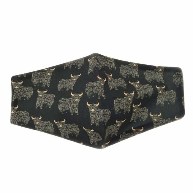 Scottish Highland Cow Face Mask