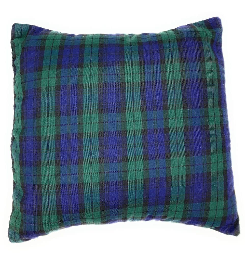 Square Cushion Cover With Envelope Back Black Watch Tartan