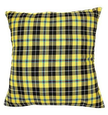 Square Cushion Cover With Envelope Back Cornish National Tartan
