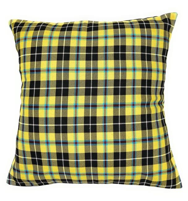 Square Cushion Cover With Envelope Back Cornish National Tartan