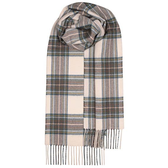 Stewart Blue Dress Tartan Pure Lambswool Unisex Scarf