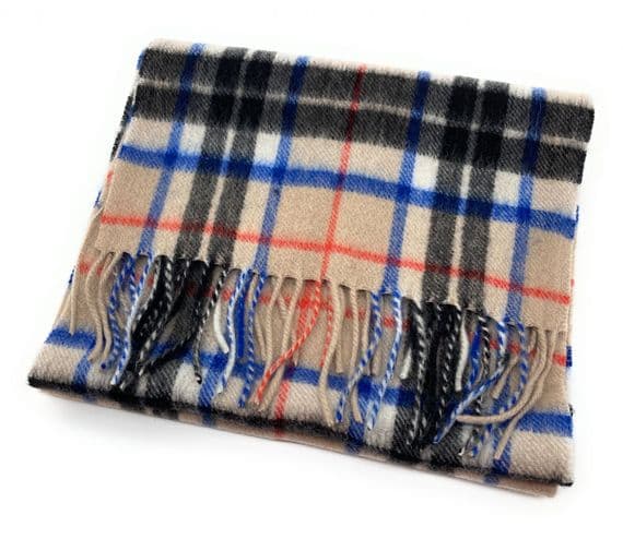 Thomson Camel Tartan Scarf | Highland Tweed