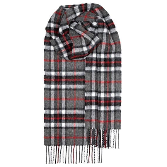 Thomson Grey Tartan Pure Lambswool  Unisex Scarf