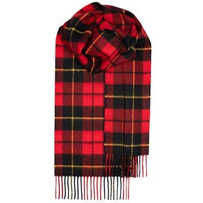 Wallace Modern Tartan Pure Lambswool Unisex Scarf