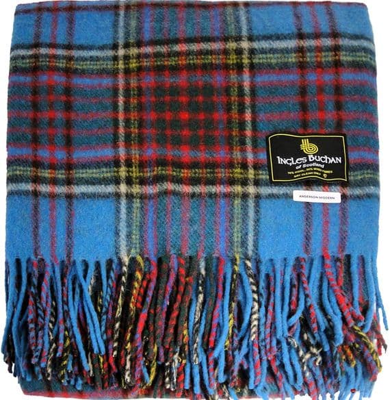 Wool Blend Anderson Tartan Travel Rug | Ingles Buchan