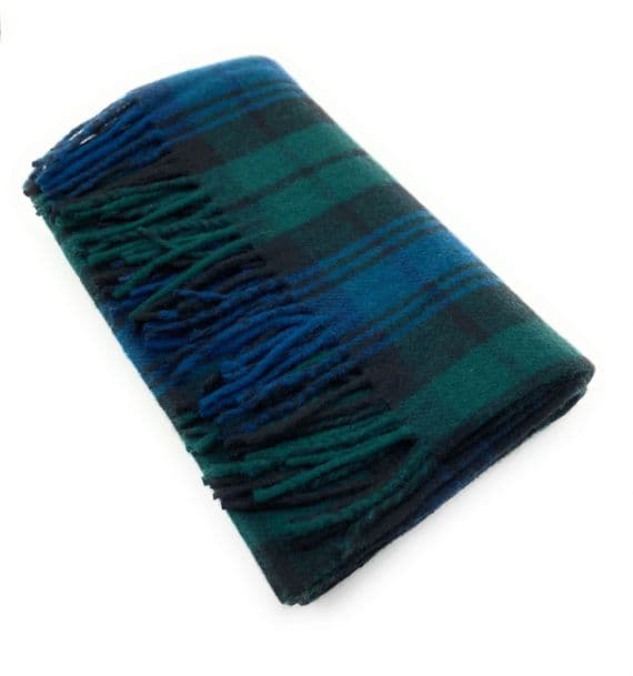 Black Watch Tartan Knee Travel Rug Blanket | Highland Tweed
