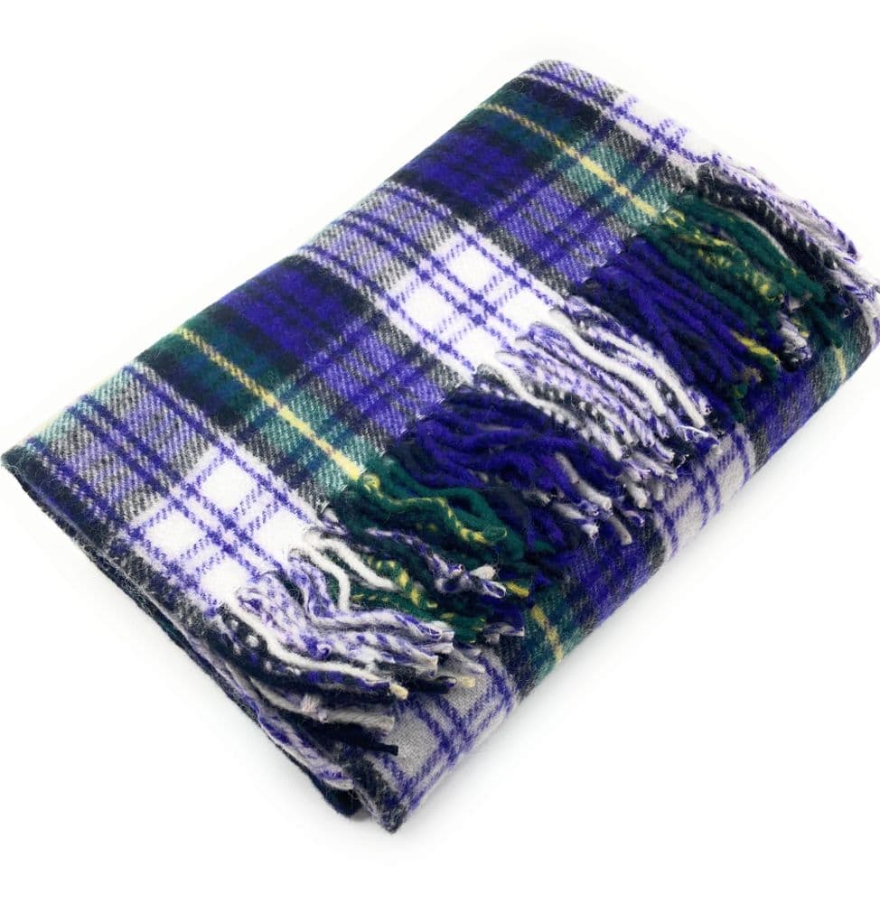 Wool Blend Gordon Dress Modern Tartan Knee Travel Rug Blanket