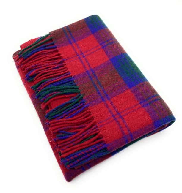 Wool Blend Lindsay Modern Tartan Knee Travel Rug Blanket