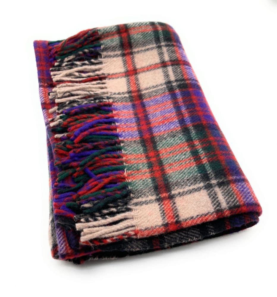 Wool Blend MacDonald Dress Tartan Knee Travel Rug Blanket