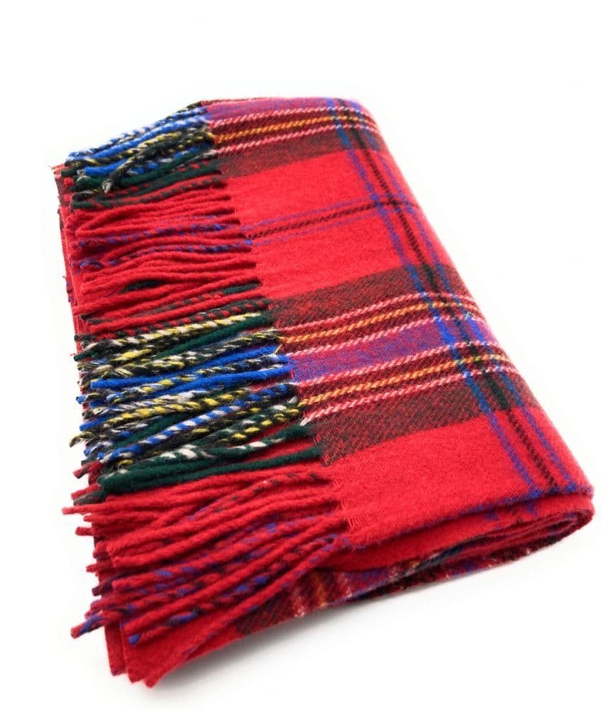 Wool Blend MacLean of Duart Tartan Knee Travel Rug Blanket