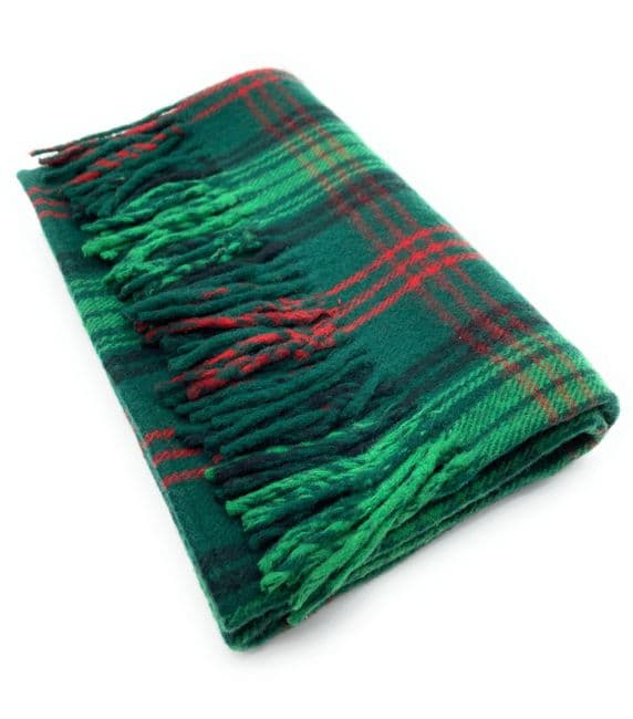 Wool Blend Ross Hunting Modern Tartan Knee Travel Rug Blanket