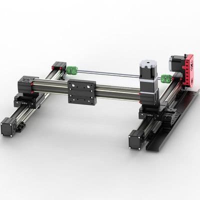 Belt Driven, Motorised  XY 2 Axis Stage, 100mm -1500mm