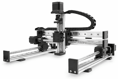 Screw Driven, Motorised,  XY+Z 3 Axis Stage, 100mm- 1100mm
