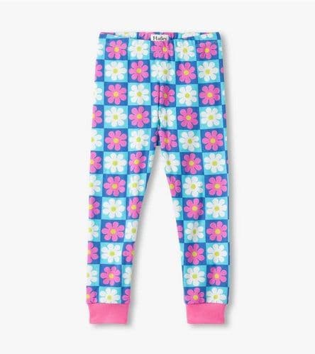 Hatley Girls Checkered Daisies Cotton Pyjama Set Hatley girls