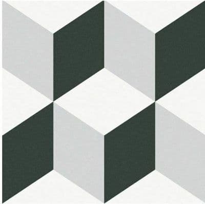 Barcelona Cube Decor Vitrified Porcelain Wall/Floor Tile 250 x 250 x 8mm x 1m2