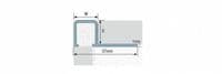 Genesis Contour Tile Trim Aluminium Bright Silver  x 2.5m x 5 or 10 lengths