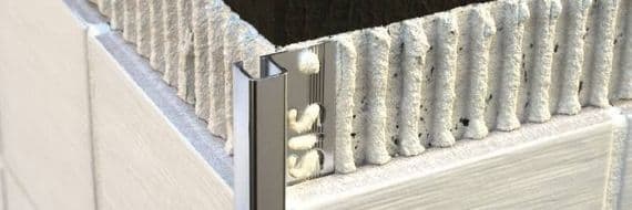 Genesis Contour Tile Trim Aluminium Bright Silver  x 2.5m x 5 or 10 lengths