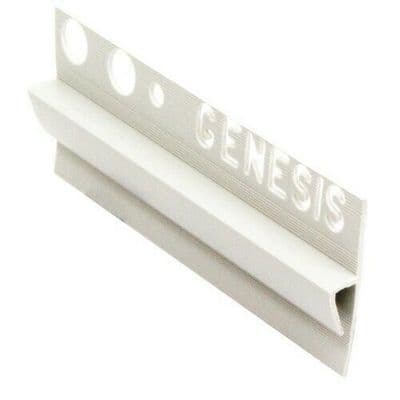 Genesis EFU Vinyl to Tile Trim White 2500 x 15mm x 8mm box of 25