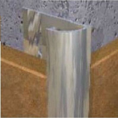 Genesis Rounded Tile Trim Aluminium Bright or Brushed Silver  x 2.5m x 5 lengths