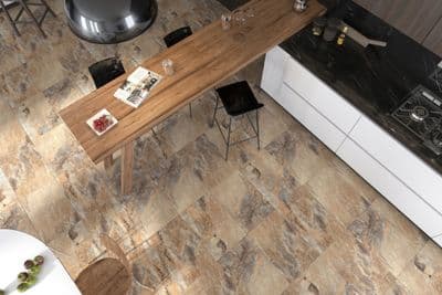 Keystone Mocha  Slate Effect Porcelain Floor Tile 600 x 400 x 4 = 1m2